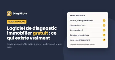 Logiciel diagnostic immobilier gratuit : les points à vérifier